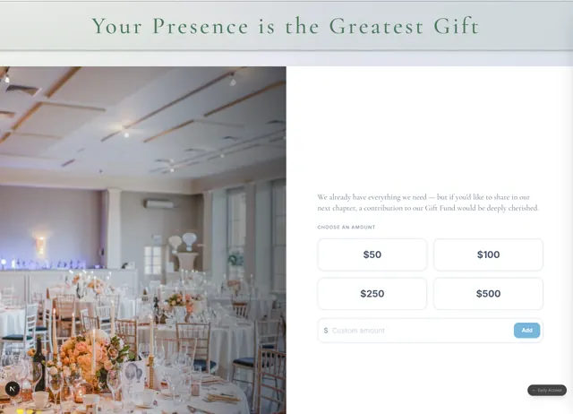 Veil wedding website event experience